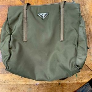 Retro Prada Nylon and Leather Trimmed Purse